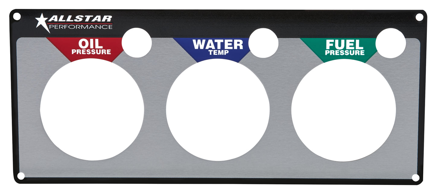 3 Gauge Panel Plate OP/WT/FP