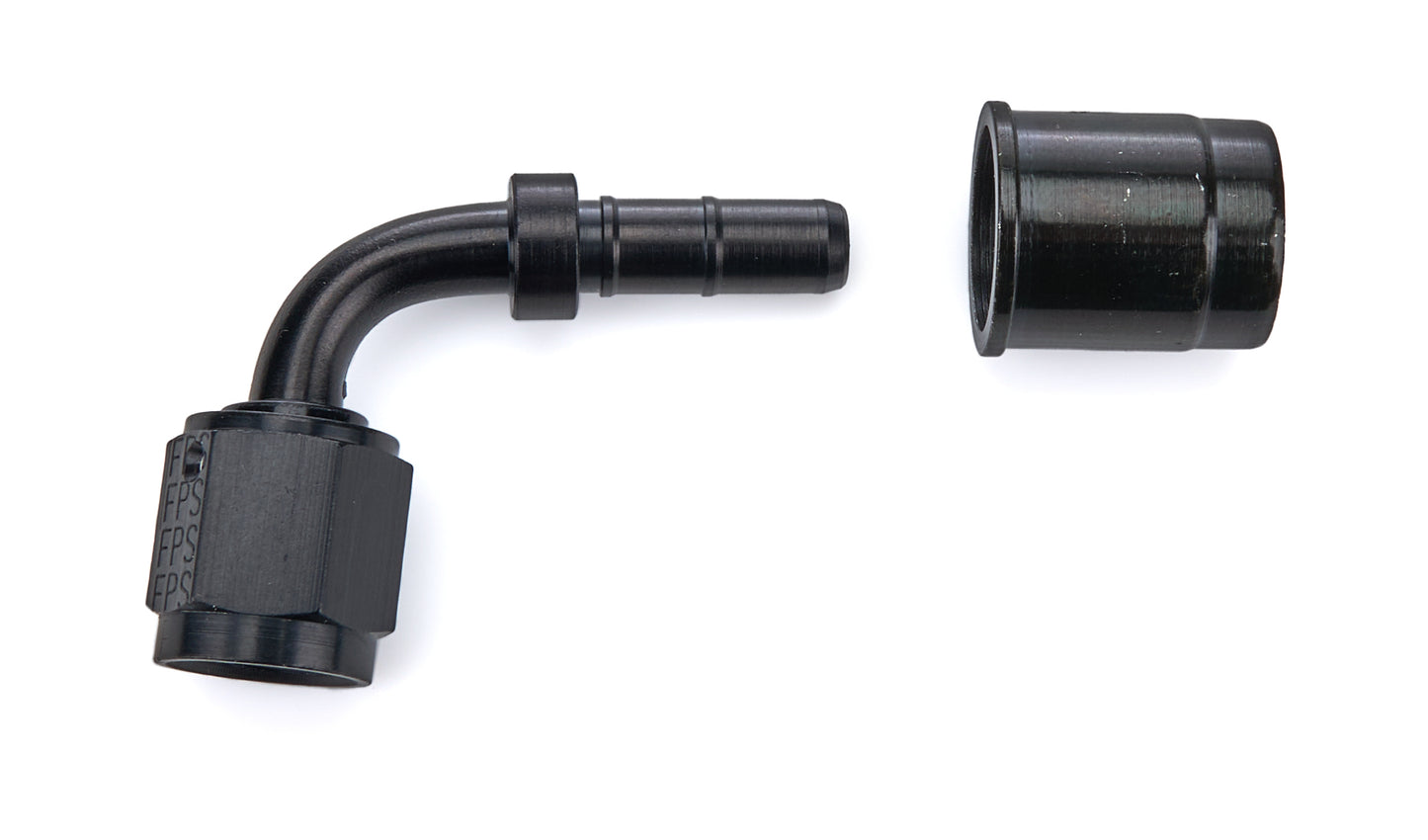 #4 90-Deg Crimp Hose Fitting