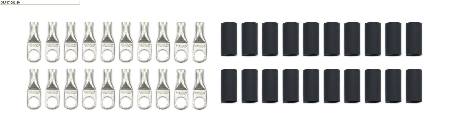 Ring Terminals 5/16in 6 Ga w/Heat Shrink 20pk