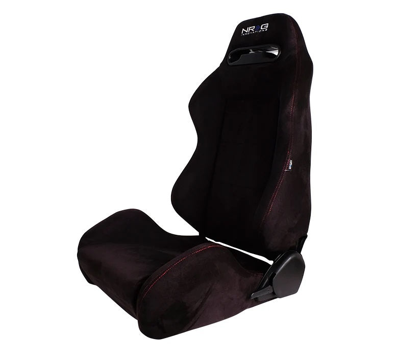 Seat Type-R Reclinable Black Suede w/Red Stich