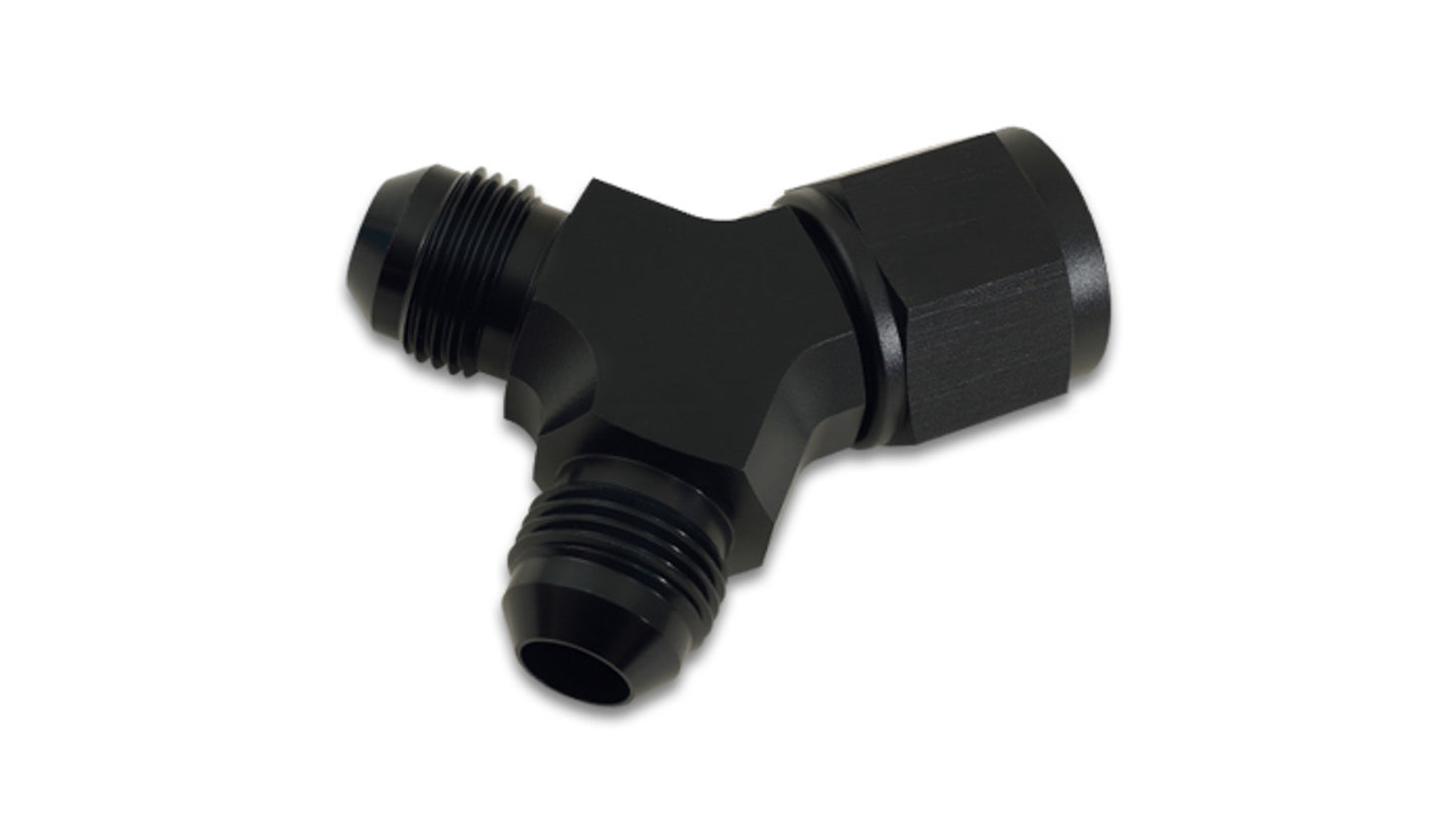 Fitting Y-Block Female -8 AN Inlet Male -6 AN