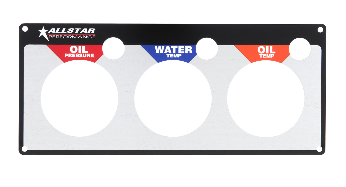 3 Gauge Panel Plate OP/WT/OT