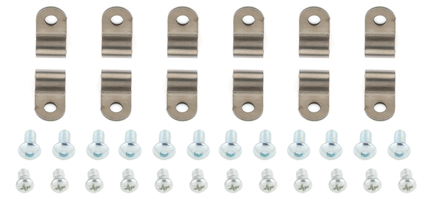 1/4in Stainless Steel Single Line Clamps 12Pk