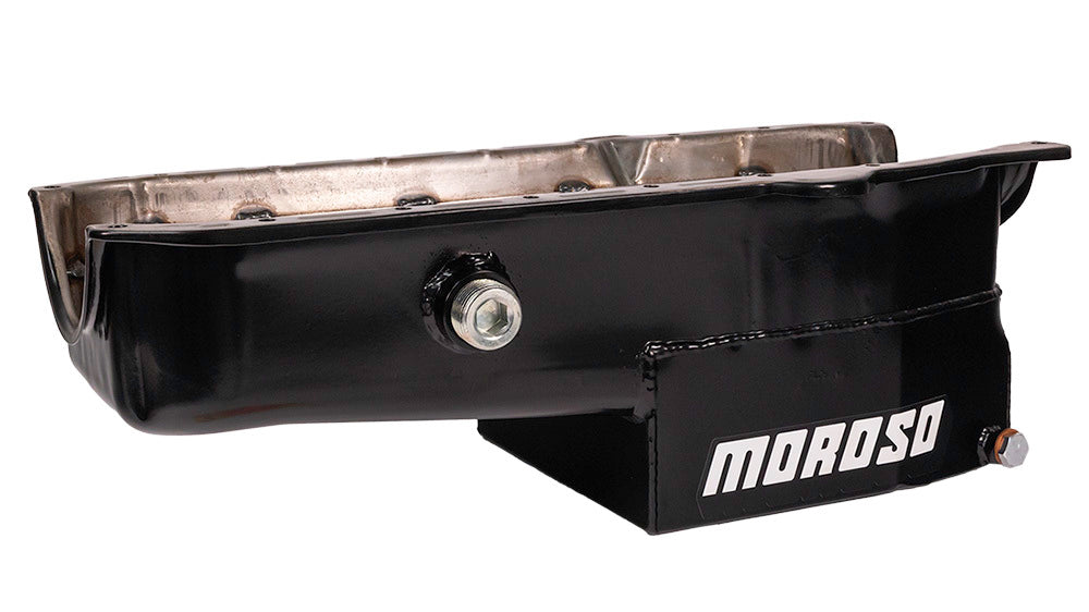 SBC C/T Oil Pan - 7qt. 1pc. R/M w/Ins. Bung
