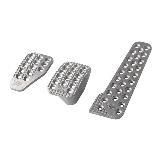 3 Pedal Set Sandblasted Aluminum w/ Long Gas Ped