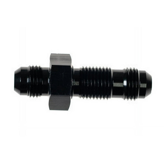 8AN Bulkhead Adapter Straight Male Male Black