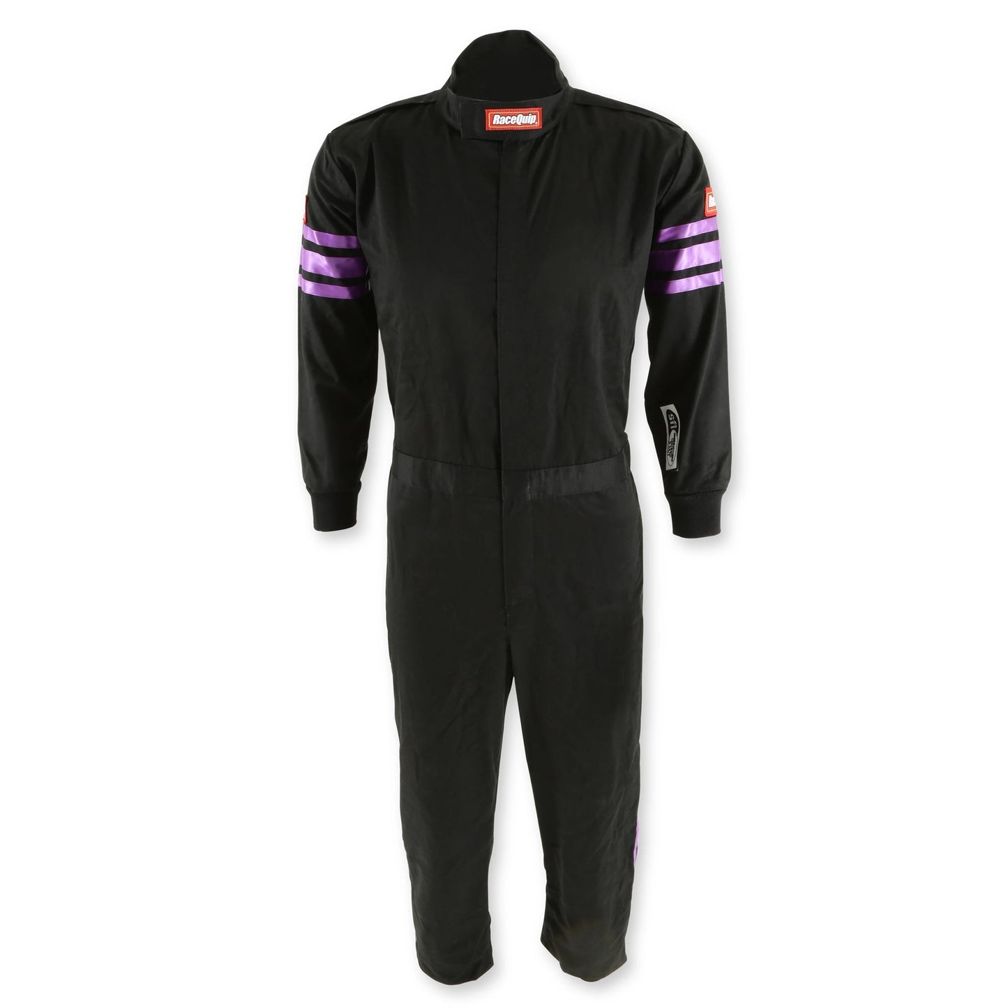Black Suit Single Layer Kids Medium Purple Trim